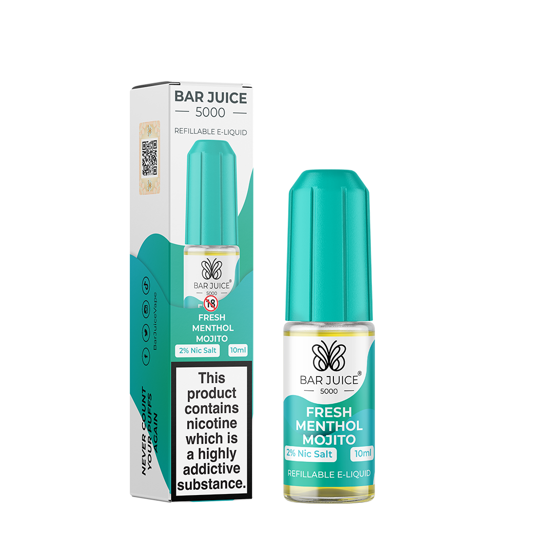 Fresh Menthol Mojito Nic Salt E-Liquid | Vape Juice by Bar Juice Smokers Exit Fresh Menthol Mojito Nic Salt E-Liquid | Vape Juice by Bar Juice Smokers Exit